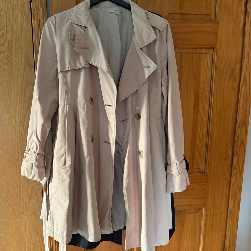 GAP Factory Tan Trench Coat Lightweight Mid-Length